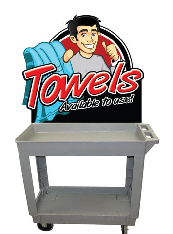 Free Towel Cart Sign