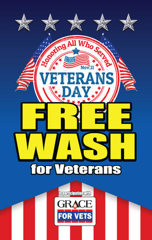 Veteran's Day Free Wash Holiday Windmaster